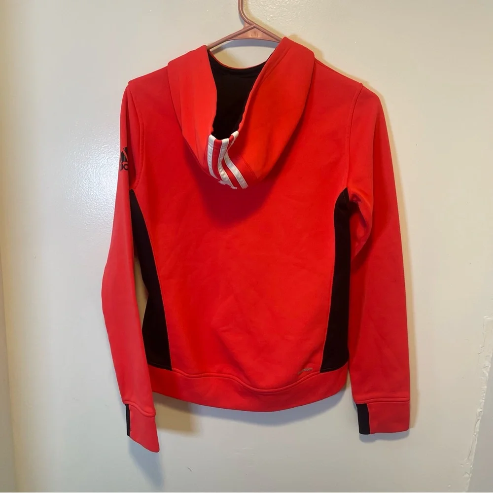 Adidas pink and black Hoodie kids girls size‎ large